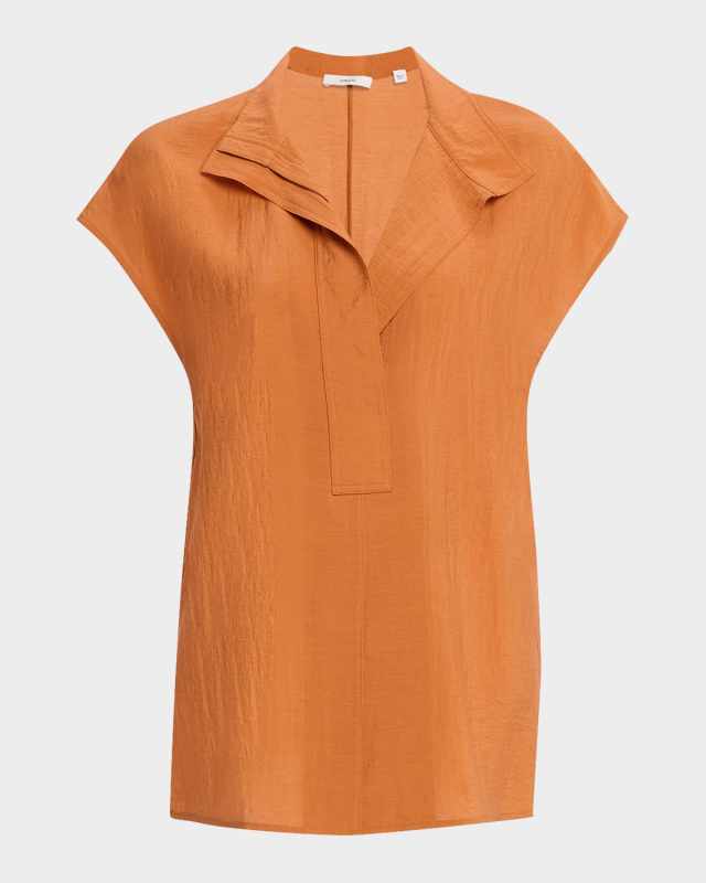 Cap-Sleeve Blous